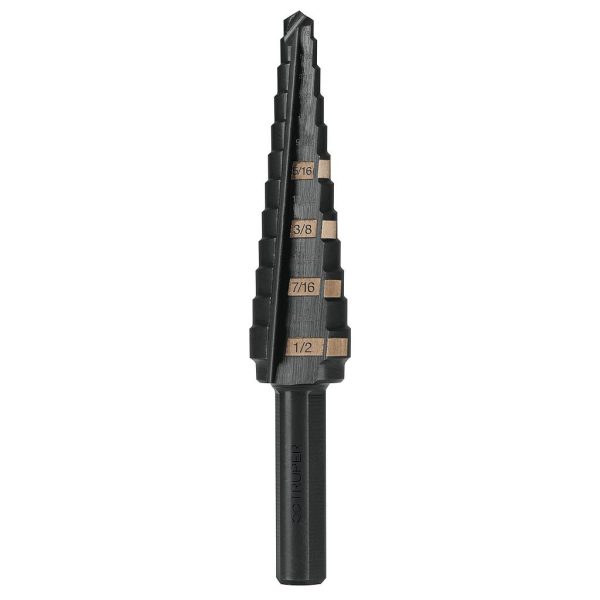 BROCA ESCALONADA P/HIERRO-PVC 1/8 - 1/2 TRUPER  12122