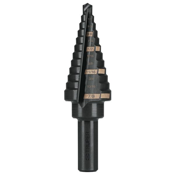 BROCA ESCALONADA P/HIERRO-PVC 3/16 - 7/8 TRUPER  12125