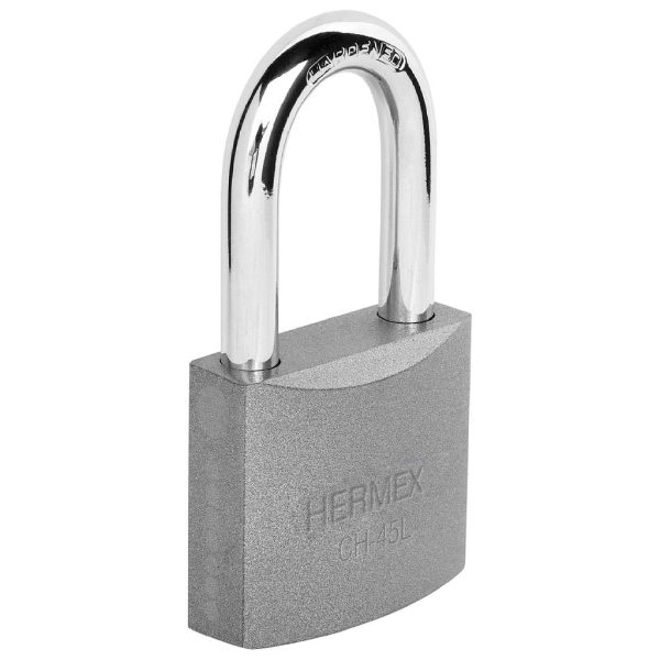 CANDADO HIERRO HERMEX 45MM CH-45L GANCHO LARGO   43324