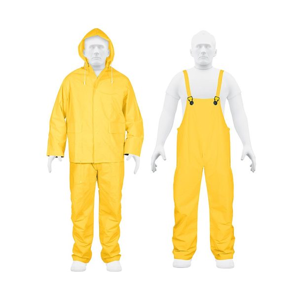 CAPOTE 2-PIEZAS  XL AMARILLO OVEROL/CAMISA C/ GORRO   14420