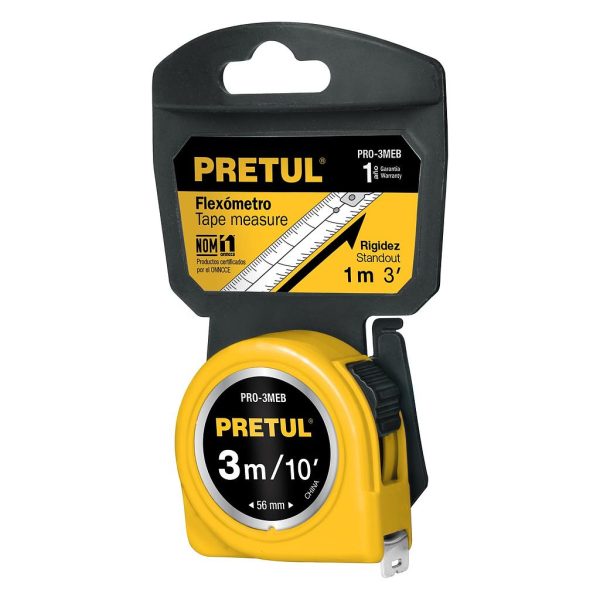 CINTA METRICA PRETUL 3MTS AMARILLO  21605