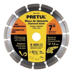 DISCO DIAMAN 7" RIN SEGMENTADO DID-370P PRETUL  27033