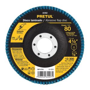 DISCO P/ACABADOS 4-1/2X7/8 GR.80 PRETUL  22352