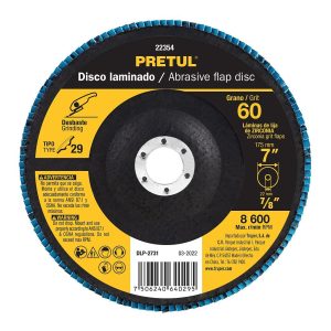 DISCO P/ACABADOS 7X7/8 GR.60 PRETUL  22354