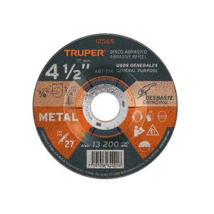 DISCO P/DESB MET  4-1/2X1/4X7/8 6.4MM T27 USO GRAL TRUPER  12565