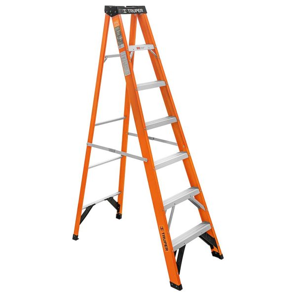 ESCALERA FIB-VID TIPO A 7' 385LBS EST-26FV TRUPER  100226