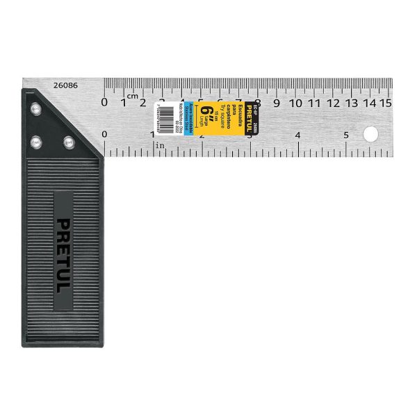 ESCUADRA CARPINTERO 6" PRETUL EC-6P 26086