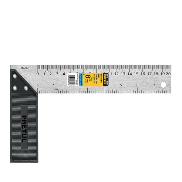 ESCUADRA CARPINTERO 8" PRETUL EC-8P 26087