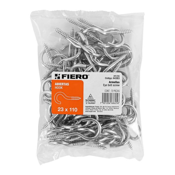GANCHO ABIERTO 2 CROMADO  23X110  AR-23A  72-PCS FIERO   44383