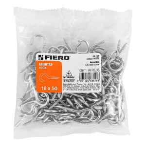 GANCHO ABIERTO 3/4 CROMADO 18X50  AR-18A 144-PCS FIERO   44378