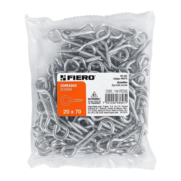 GANCHO DE OJO 1-1/4 20X70 AR-20C 144-PCS  FIERO   44373