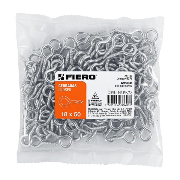GANCHO DE OJO 3/4  18X50 AR-18C 144-PCS  FIERO   44371