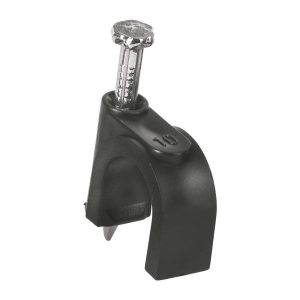 GRAPA AISLANTE P/CABLE COAXIAL 10MM NEGRA 20PCS VOLTECK  48282