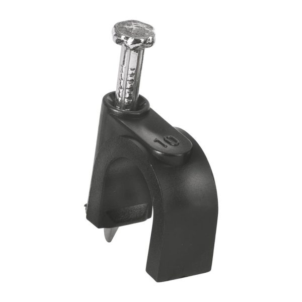 GRAPA AISLANTE P/CABLE COAXIAL 10MM NEGRA 20PCS VOLTECK  48282