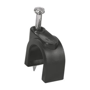 GRAPA AISLANTE P/CABLE COAXIAL 12MM NEGRA 20PCS VOLTECK  48283