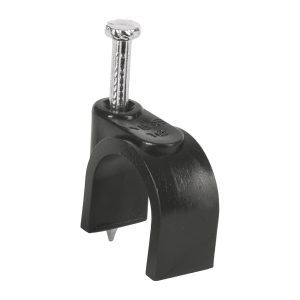 GRAPA AISLANTE P/CABLE COAXIAL 16MM NEGRA 20PCS VOLTECK  48284