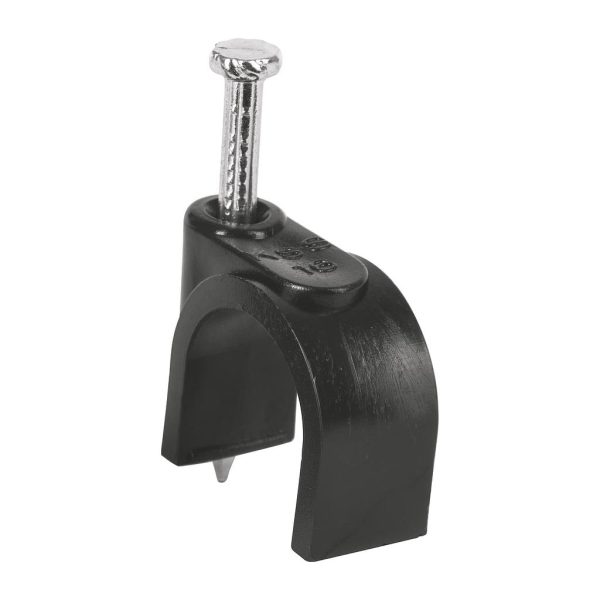GRAPA AISLANTE P/CABLE COAXIAL 16MM NEGRA 20PCS VOLTECK  48284