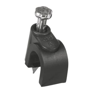 GRAPA AISLANTE P/CABLE COAXIAL 6MM NEGRA 20PCS VOLTECH  48270