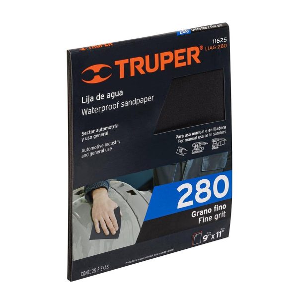 LIJA P/HIERRO LIAG-280 D/AGUA TRUPER 11625   11625