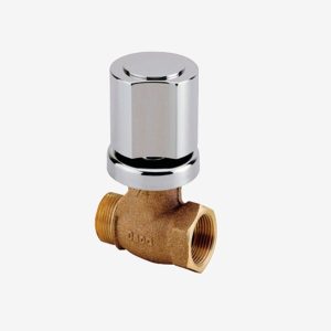 LLAVE DE PASO 1/2" (DN15) CON CAMPANA TARGA CROMADO (DECA)