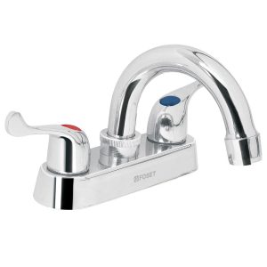 LLAVE LAVABO 1/2X4 FOSET BASIC T/PALANCA CUELLO CURVO   49279