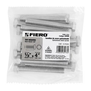 PERNO CABEZA HEXAG 1/2X4 FIERO 15-PCS  44598