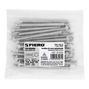 PERNO CABEZA HEXAG 1/4X3-1/2 FIERO 30-PCS 44632