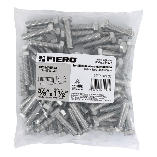PERNO CABEZA HEXAG 3/8X1-1/2 FIERO 70-PCS  44577