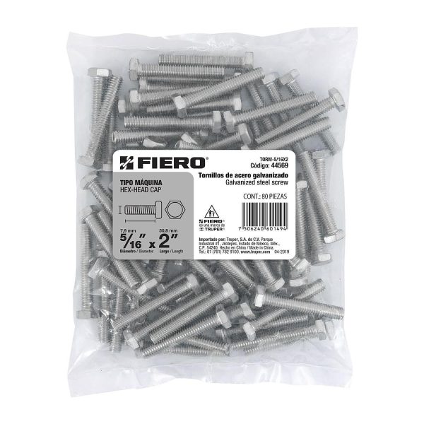 PERNO CABEZA HEXAG 5/16X2-1/2 FIERO 60-PCS  44570