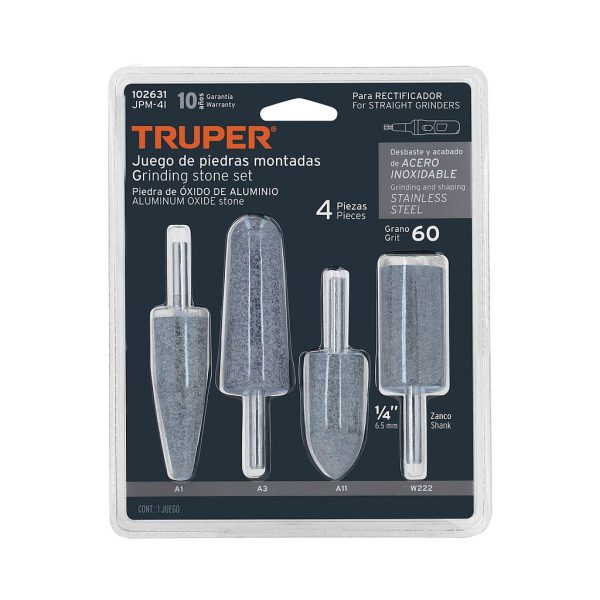 PIEDRAS P/DESV ACERO INOX JPM-4I 4PCS TRUPER 102631
