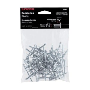 REMACHE D/ALUM  3/16X3/8 ALA ANCHA FIERO BOLSA 50PCS  44537