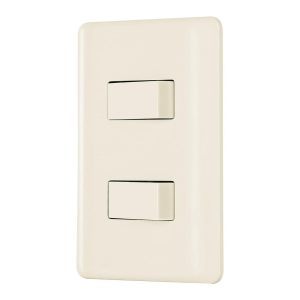 SWITCH DOBLE VOLTECK BASIC C/PLACA MARFIL PA-APSE-EBI 26640