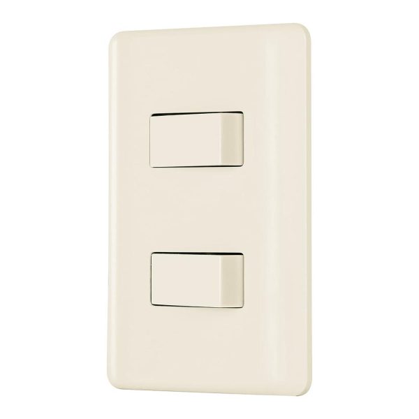 SWITCH DOBLE VOLTECK BASIC C/PLACA MARFIL PA-APSE-EBI 26640