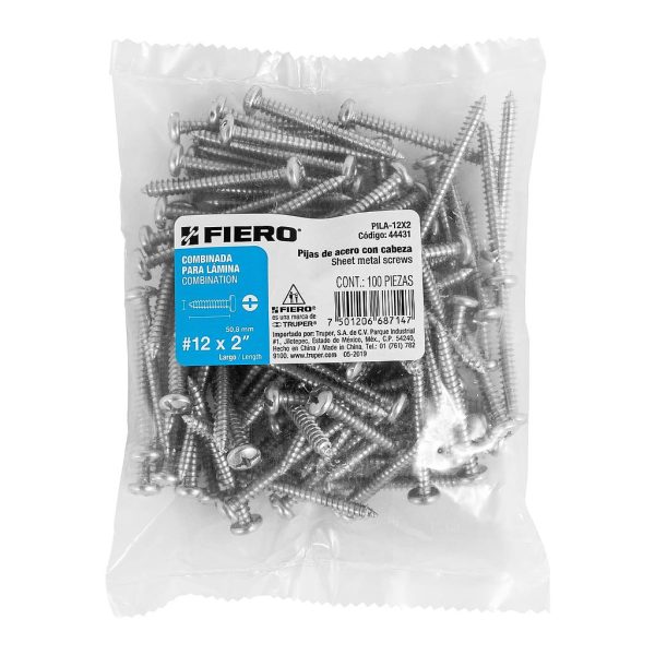 TORNILLO GOLOSO 2X12 FIERO 100-PCS  44431