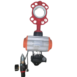 VALVULA MARIPOSA 3" 150 PSI CON ACTUADOR NEUMATICO JRVAL