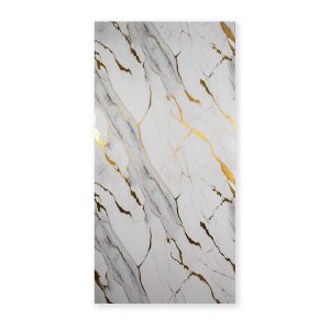 fnWPC Lamina Pared Marmol Blanca Oro (25CM 7MM 5.95M)